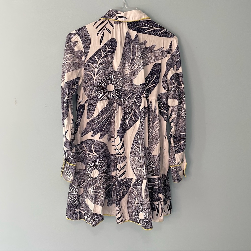 🔻LAST CHANCE🔻 CAMILLE CABANES x ANTHROPOLOGIE Botanical Flannel Pajama Top (top) - Picture 5 of 9